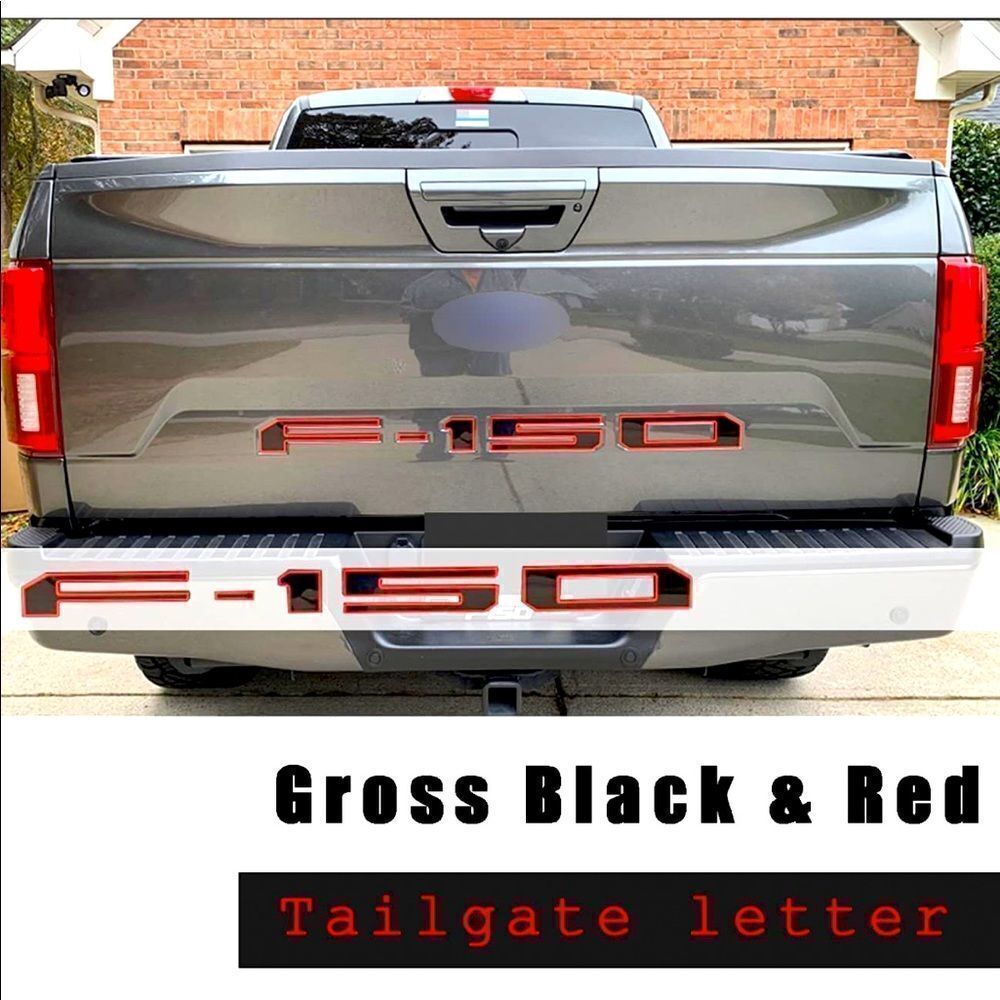 Ford F-150 Tailgate Insert letters Black and Red NWT